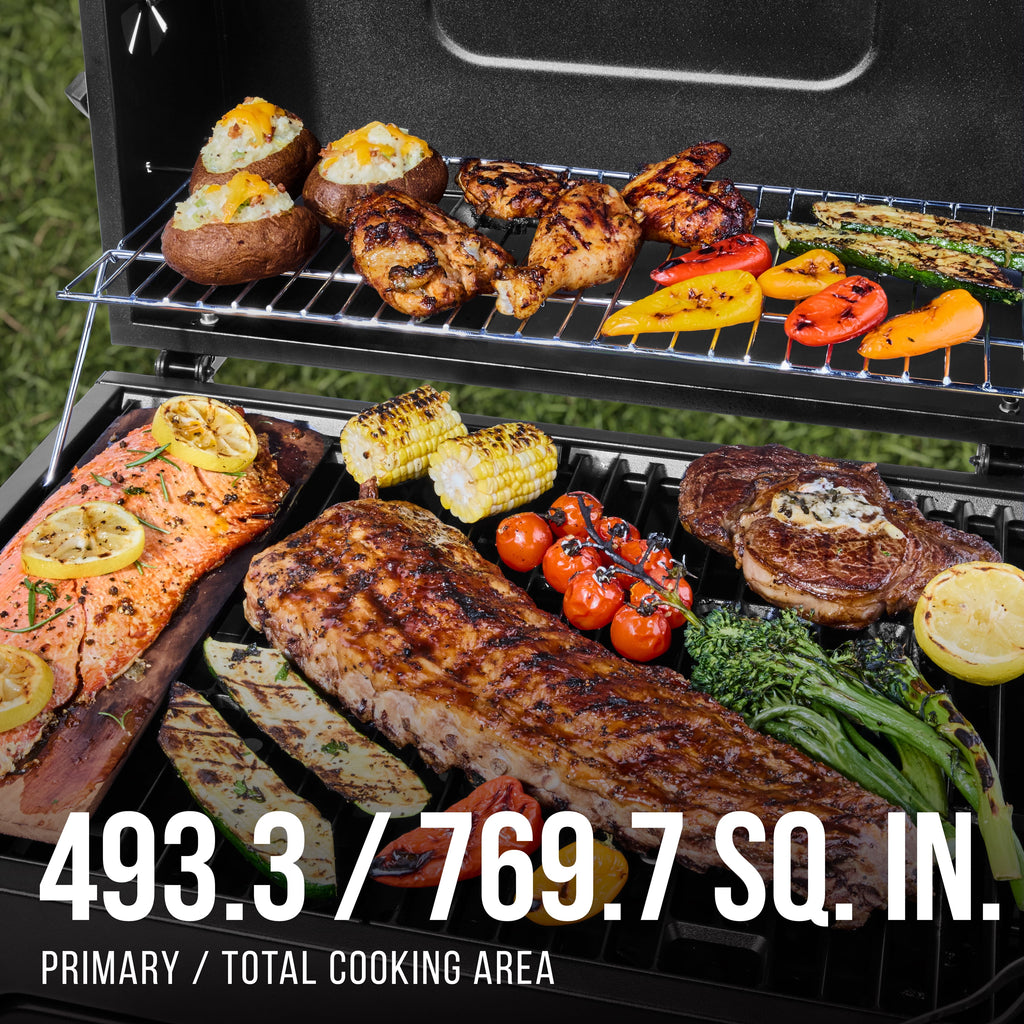 Expert Grill Charcoal Grill, 24 Inch Heavy Duty Charcoal Grill with Wheels, Black
