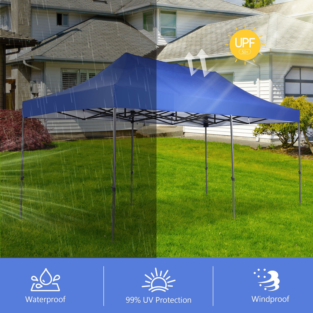 Ainfox 5-Piece Sidewalls for 10x20 Pop Up Canopy Tent, 420D Oxford PVC Waterproof Sun Shade Privacy Walls with Windows & Zippers, White