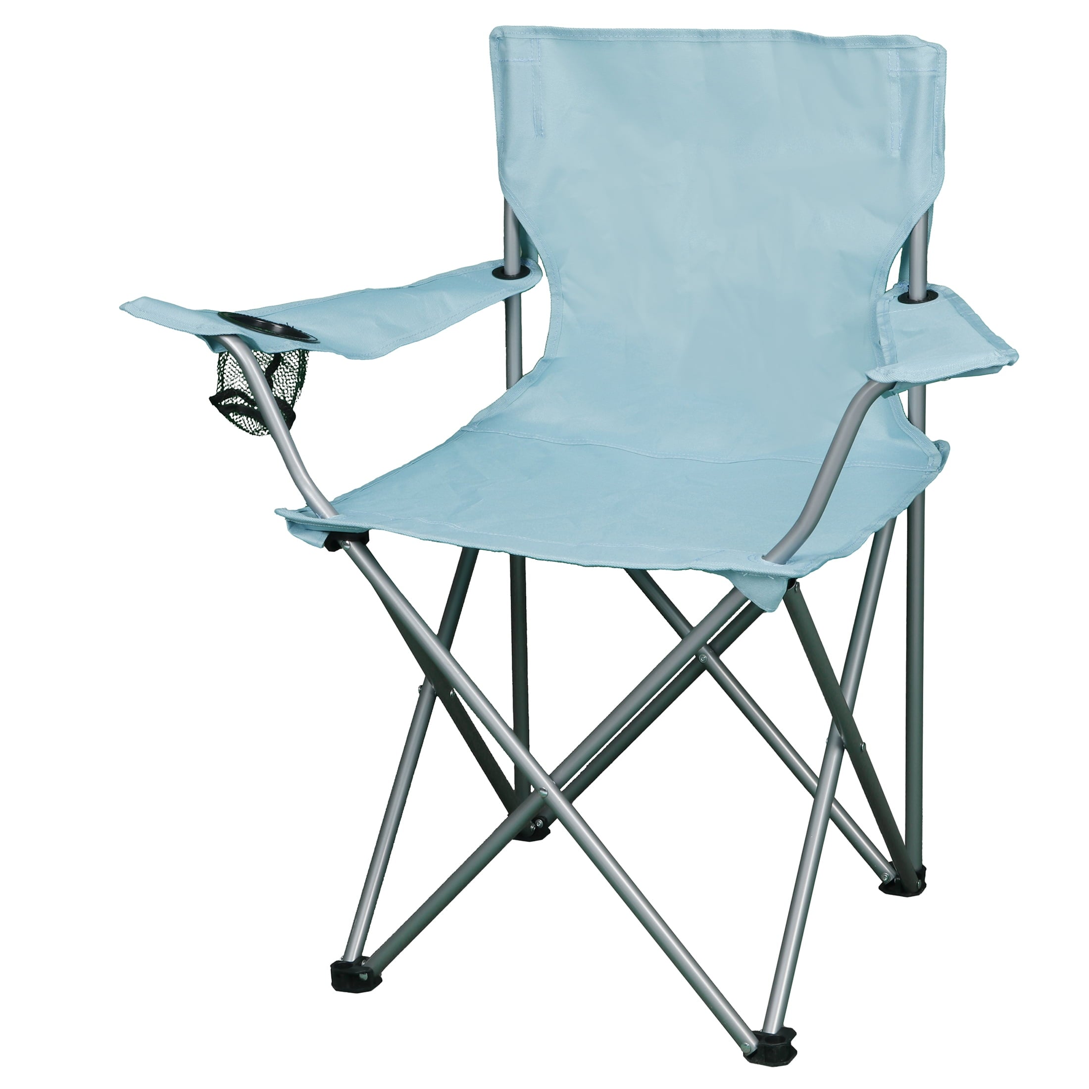 Ozark Trail Folding Camp Chair with Cup Holder – Lightweight, Portable Outdoor Chair for Camping, Tailgating & Sports – Vintage Blue