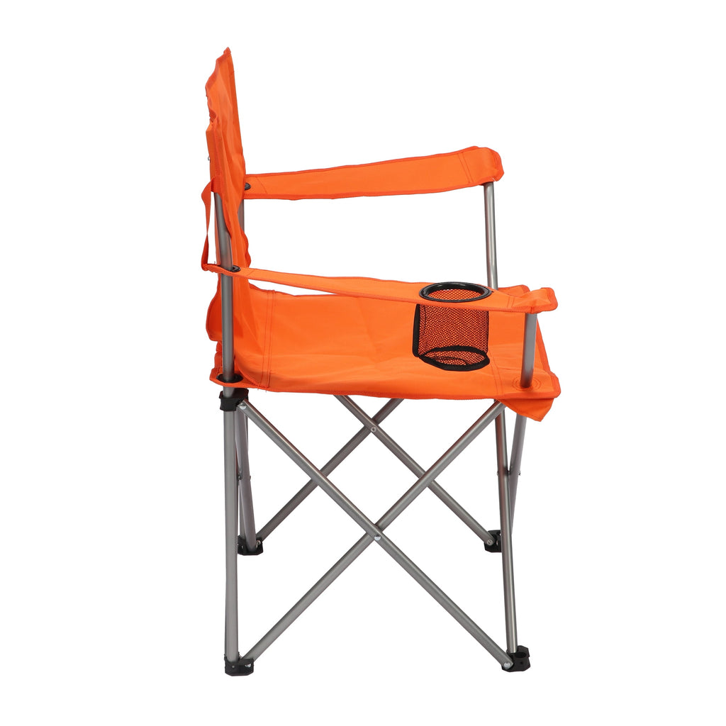 Ozark Trail Quad Folding Camp Chair with Cup Holder, Black