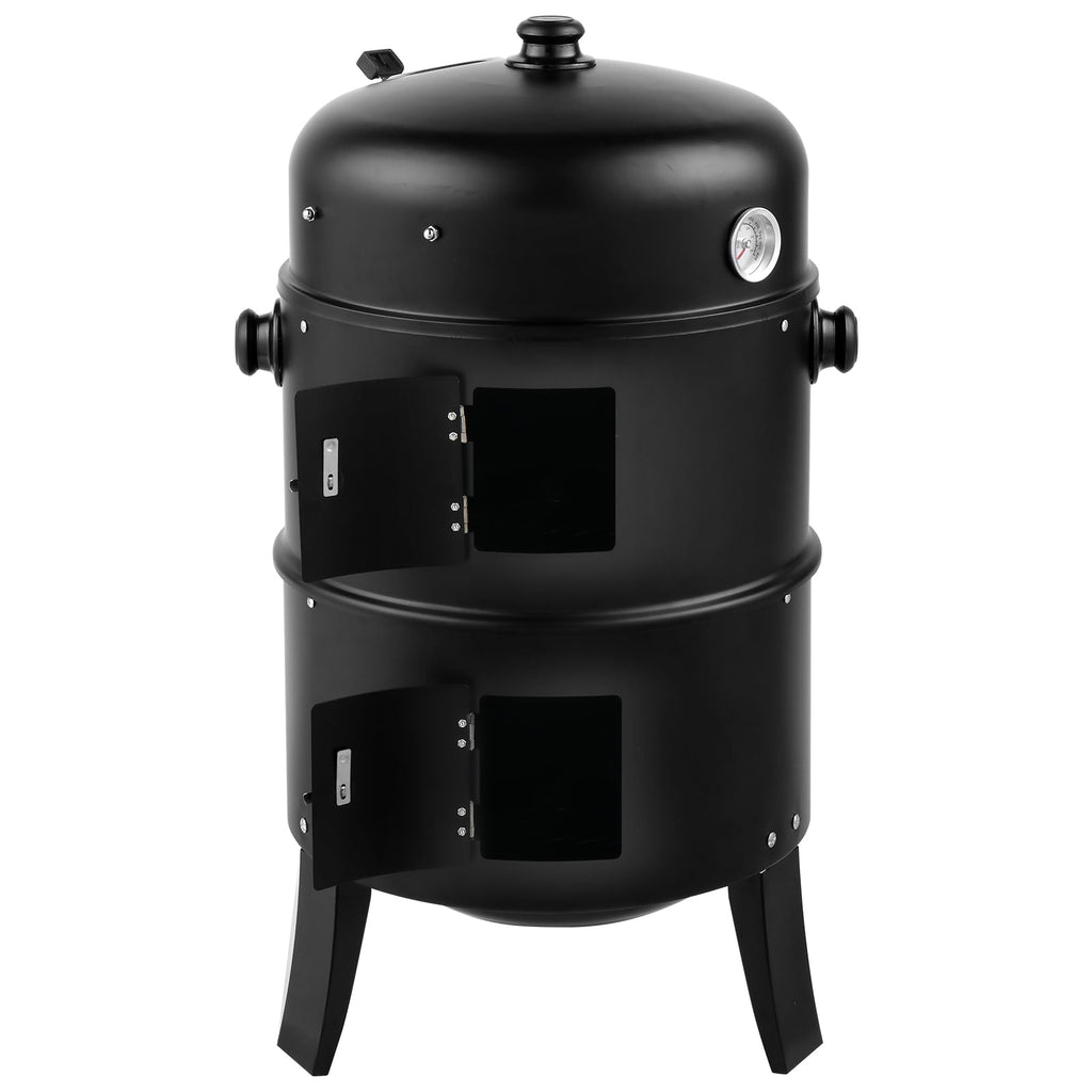 Zimtown BBQ Charcoal Grill Outdoor Barbecue Pit Smoker with 3 Levels Patio Backyard Black