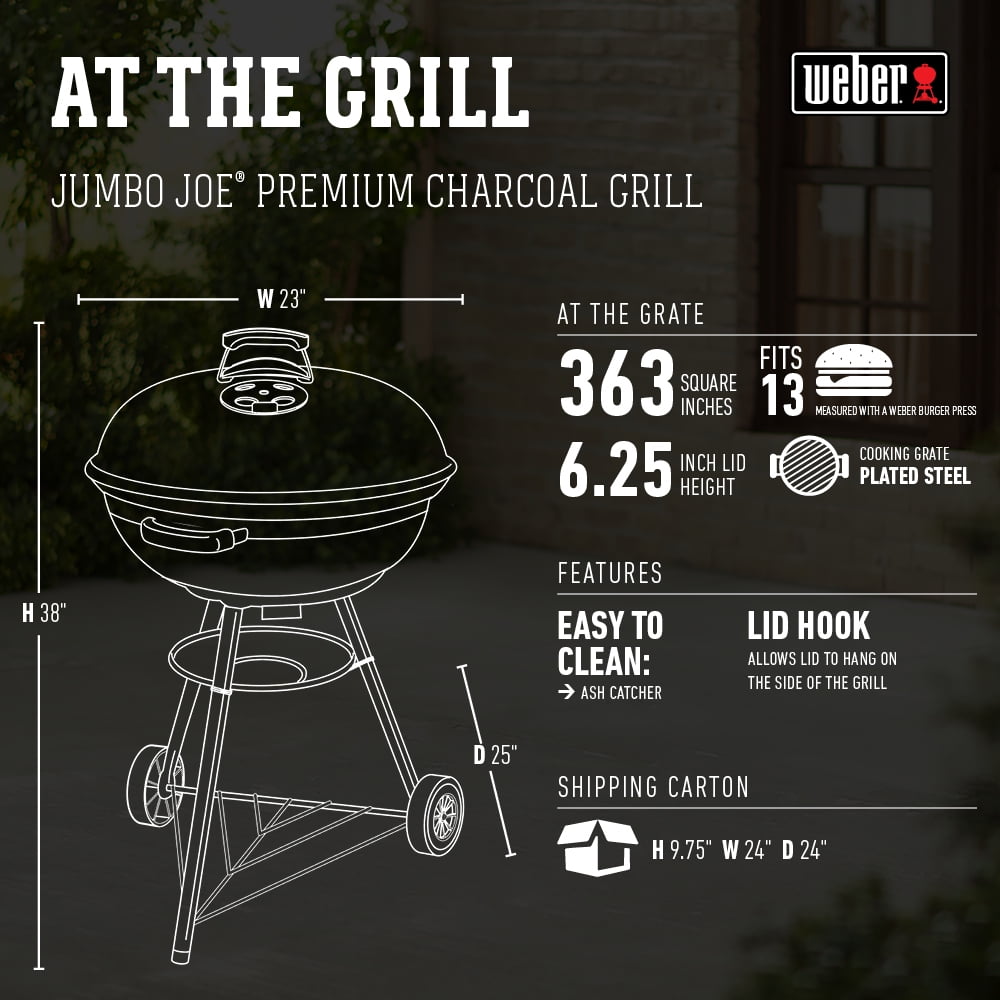 Weber Jumbo Joe Premium 22 Black Charcoal Grill